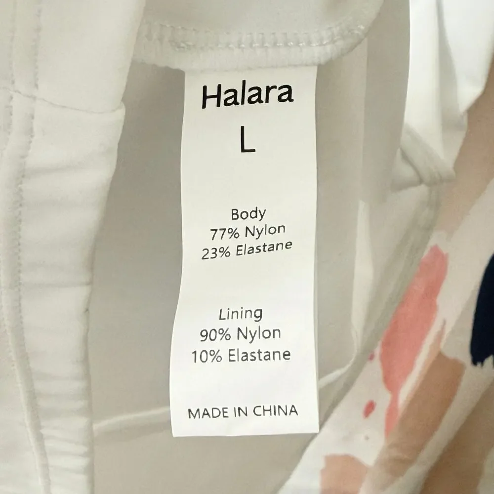Halara Square Neck Ruched Split Midi Cool Touch Dress in White Size Large - Picture 15 of 16